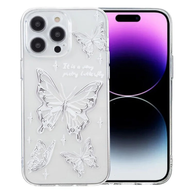 For iPhone 14 Pro Max Case Pattern Printing TPU Slim Phone Cover