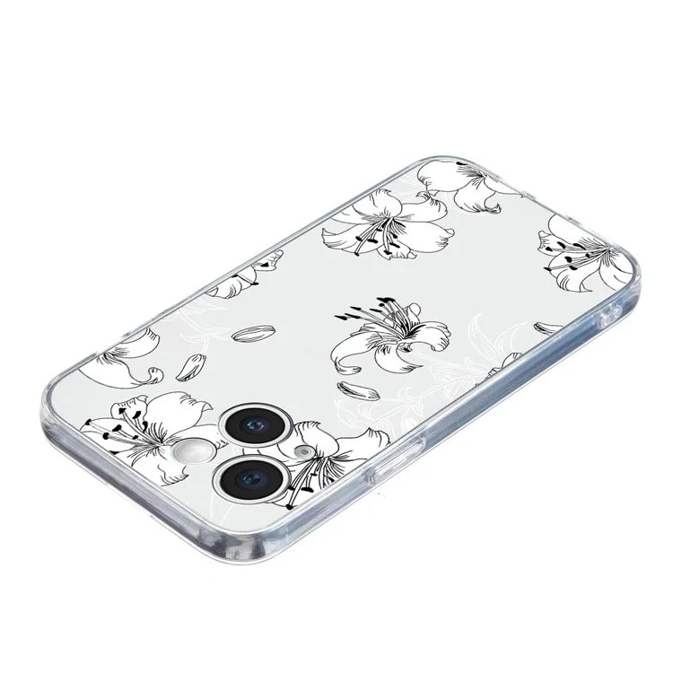 For iPhone 14 Plus TPU Phone Case Pattern Printing Back Cover Scratch Protection