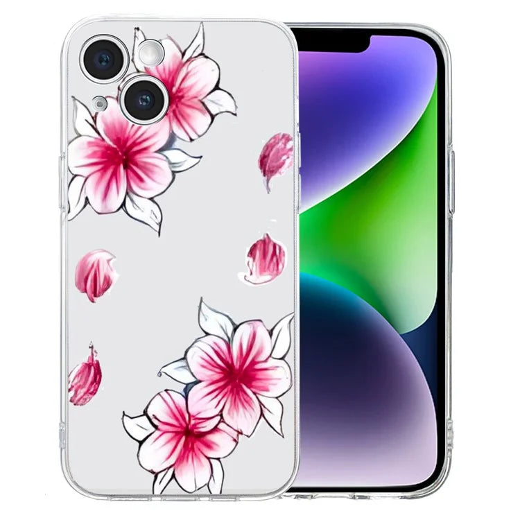 For iPhone 14 Plus TPU Phone Case Pattern Printing Back Cover Scratch Protection