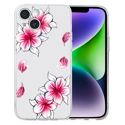 For iPhone 14 Plus TPU Phone Case Pattern Printing Back Cover Scratch Protection