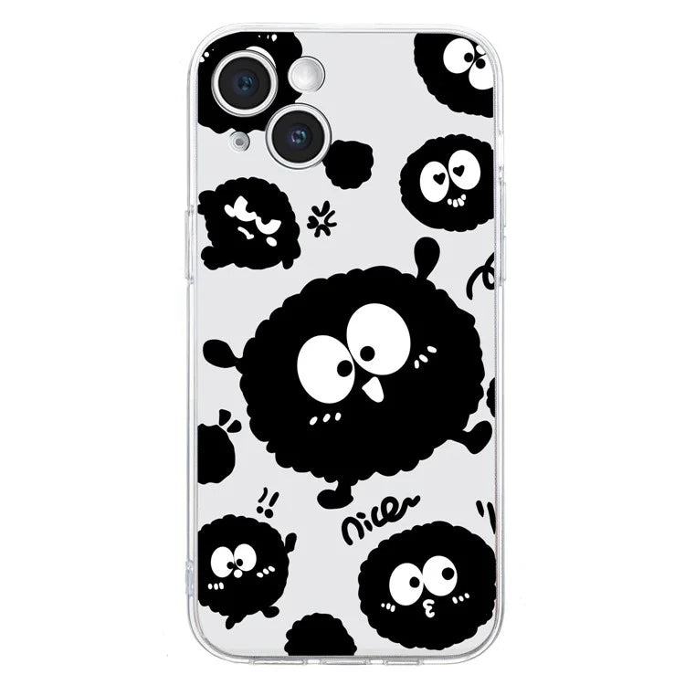 For iPhone 14 Plus TPU Phone Case Pattern Printing Back Cover Scratch Protection