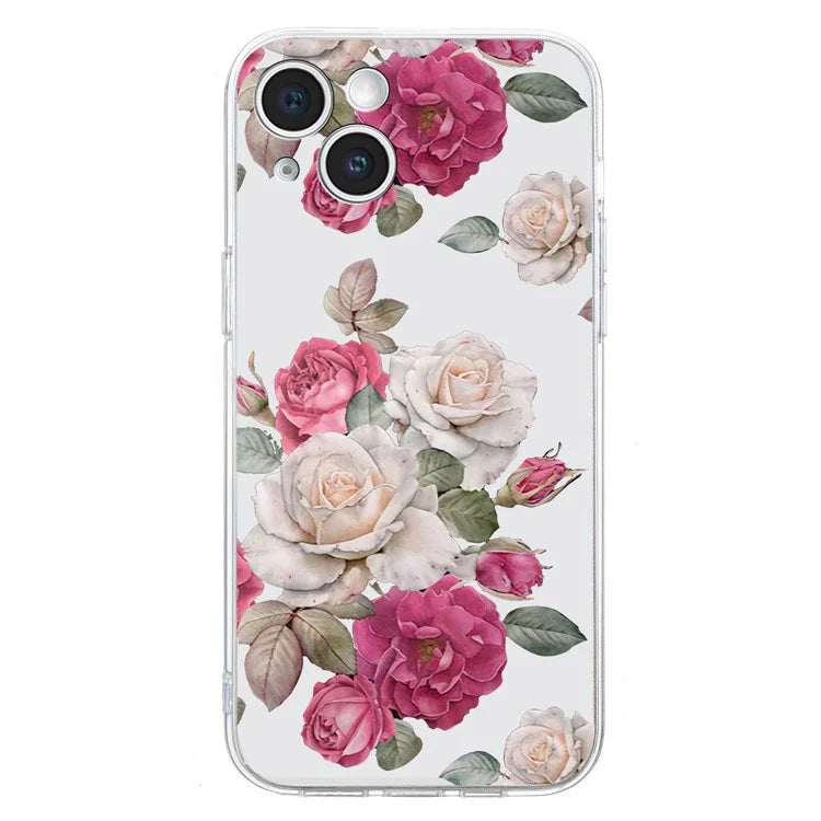For iPhone 14 Plus TPU Phone Case Pattern Printing Back Cover Scratch Protection