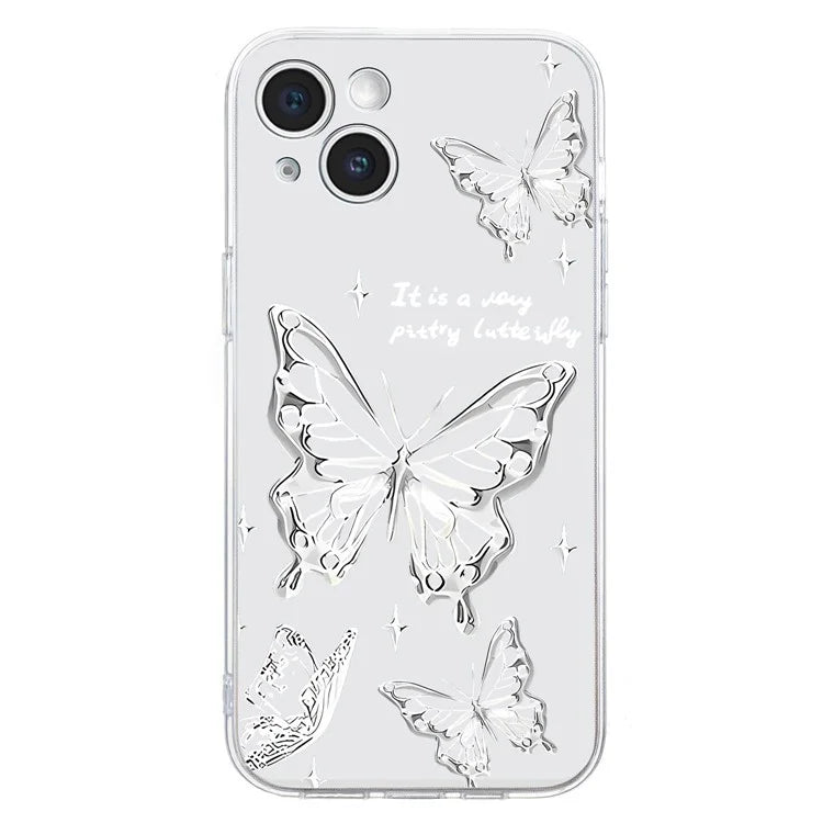 For iPhone 14 Plus TPU Phone Case Pattern Printing Back Cover Scratch Protection