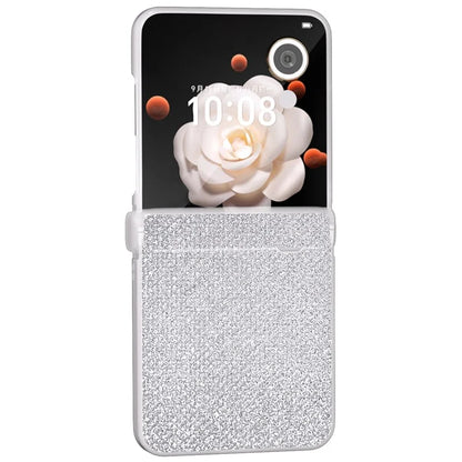 For Honor Magic V Flip 5G Case Hinge Protection Leather+PC Phone Cover Glitter Texture