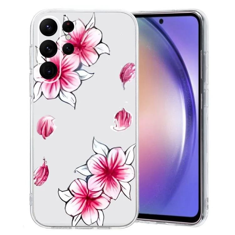 For Samsung Galaxy S23 Ultra Case Pattern Print TPU Phone Cover Precise Lens Protection