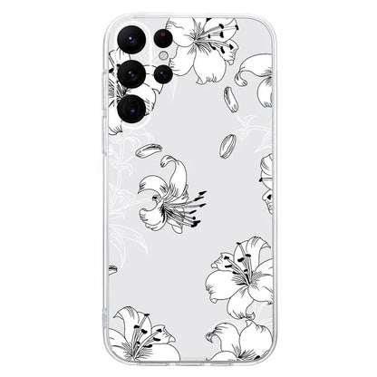 For Samsung Galaxy S23 Ultra Case Pattern Print TPU Phone Cover Precise Lens Protection