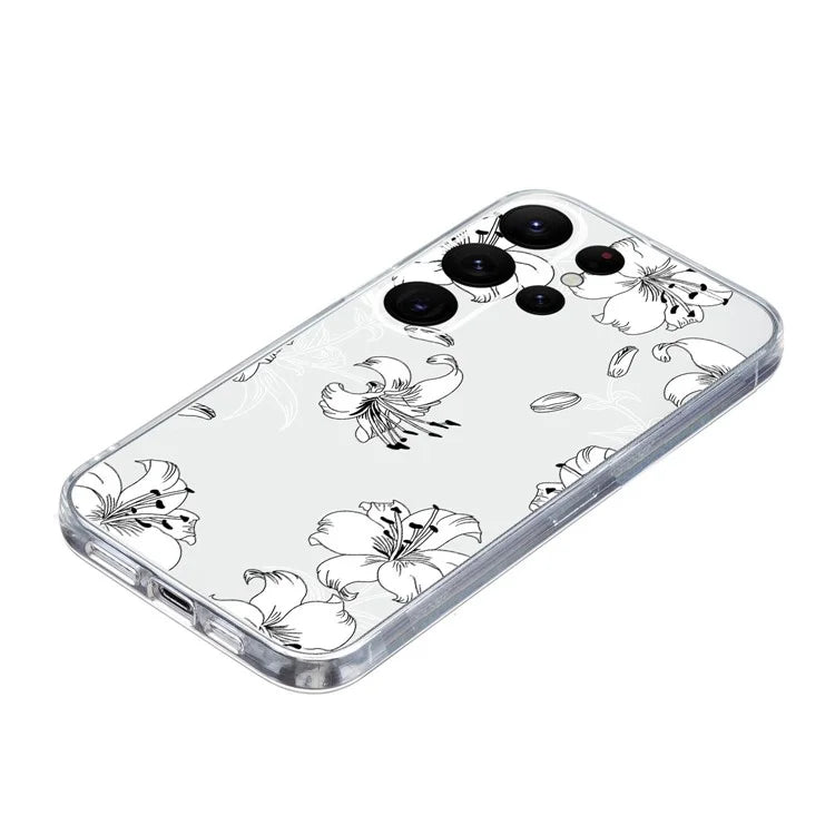 For Samsung Galaxy S23 Ultra Case Pattern Print TPU Phone Cover Precise Lens Protection
