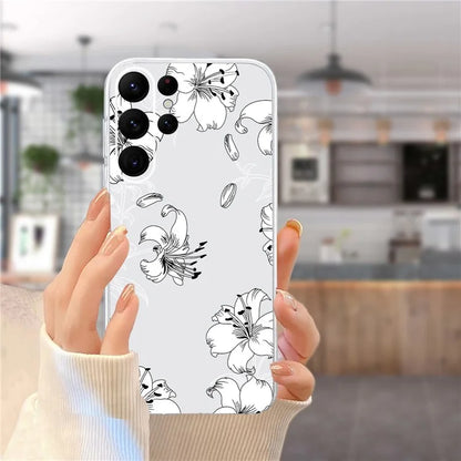 For Samsung Galaxy S23 Ultra Case Pattern Print TPU Phone Cover Precise Lens Protection