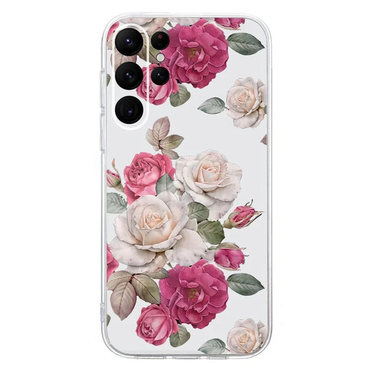 For Samsung Galaxy S23 Ultra Case Pattern Print TPU Phone Cover Precise Lens Protection