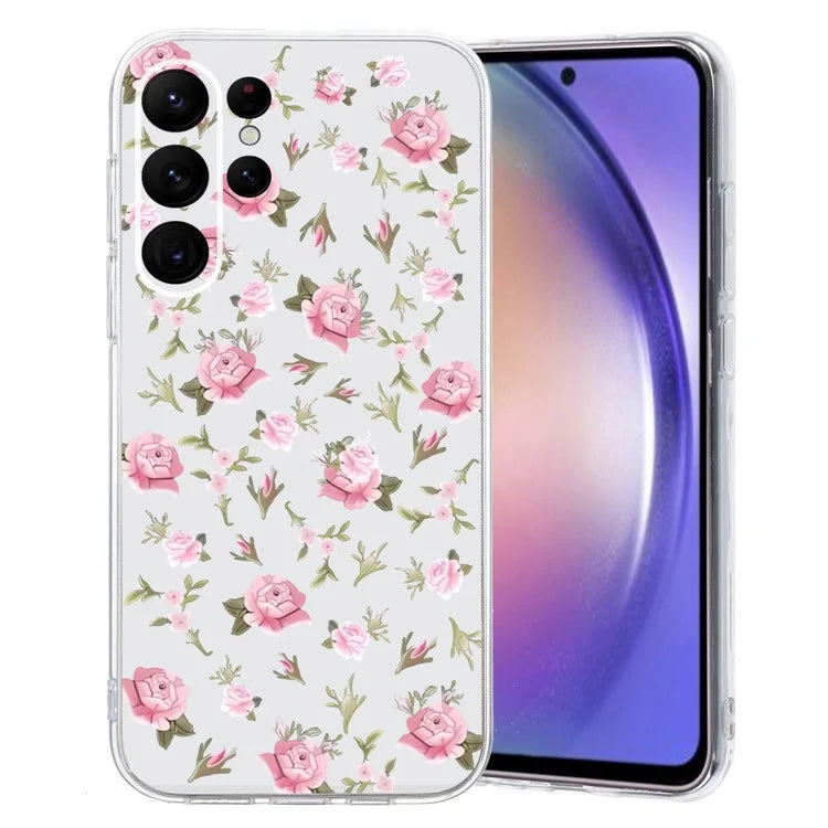 For Samsung Galaxy S23 Ultra Case Pattern Print TPU Phone Cover Precise Lens Protection