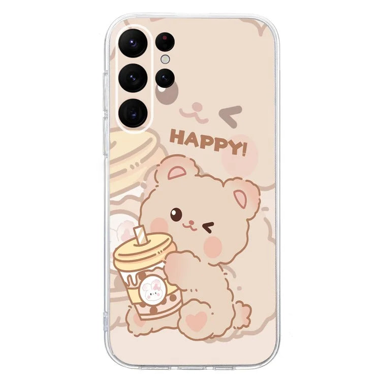 For Samsung Galaxy S23 Ultra Case Pattern Print TPU Phone Cover Precise Lens Protection