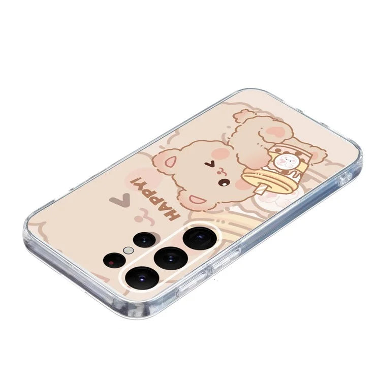 For Samsung Galaxy S23 Ultra Case Pattern Print TPU Phone Cover Precise Lens Protection
