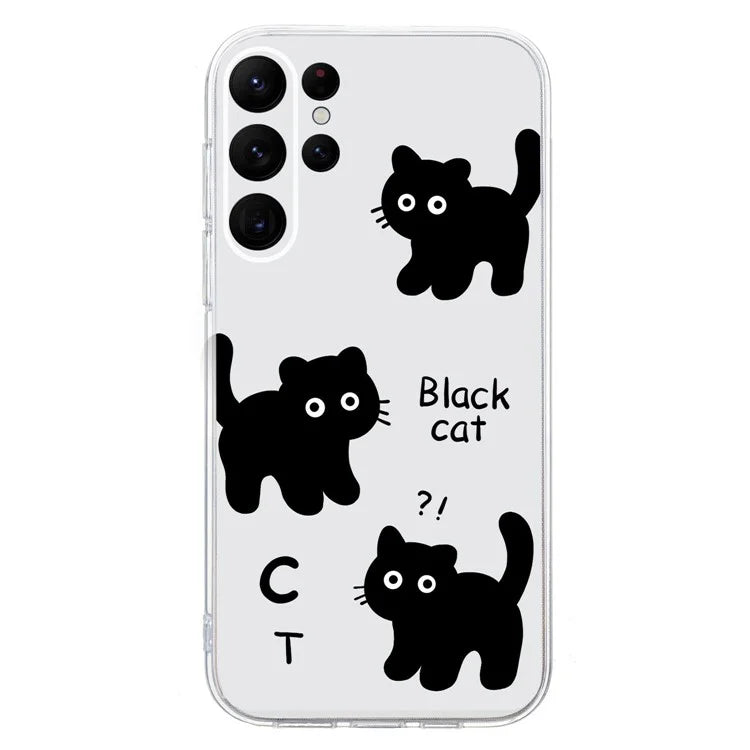 For Samsung Galaxy S23 Ultra Case Pattern Print TPU Phone Cover Precise Lens Protection