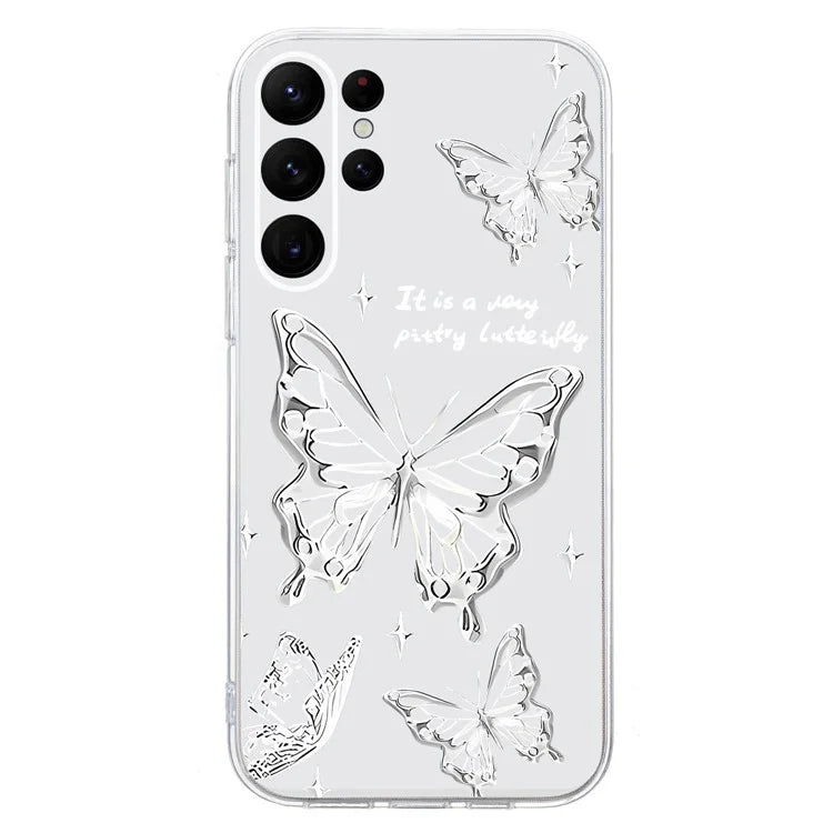 For Samsung Galaxy S23 Ultra Case Pattern Print TPU Phone Cover Precise Lens Protection