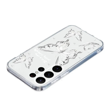 For Samsung Galaxy S23 Ultra Case Pattern Print TPU Phone Cover Precise Lens Protection