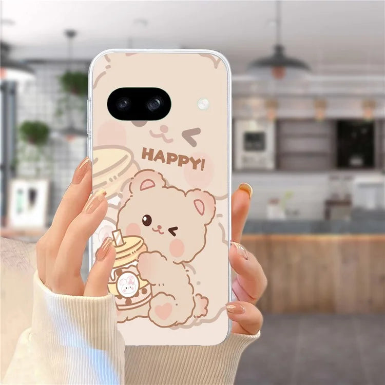 For Google Pixel 7a Case Anti-Drop Pattern Printing TPU Phone Cover