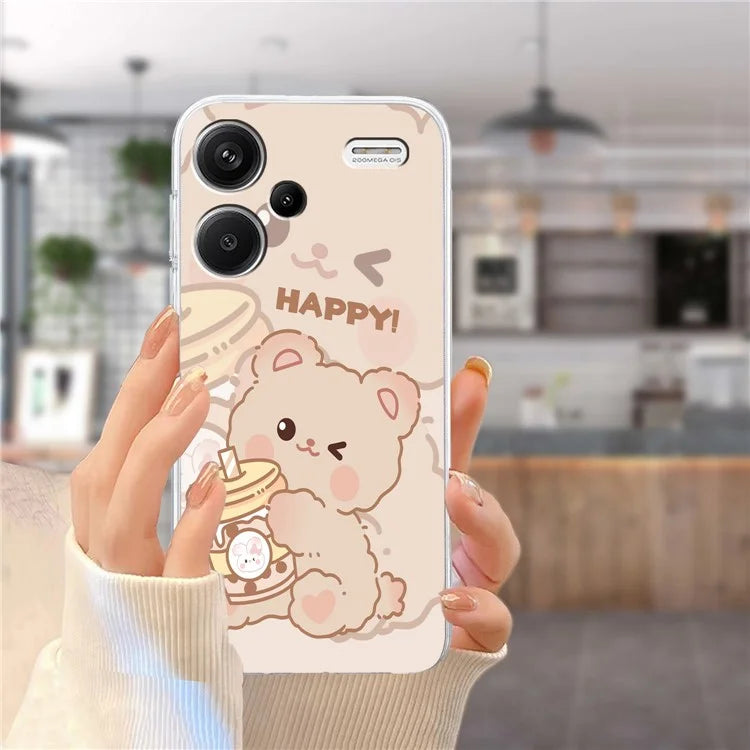 For Xiaomi Redmi Note 13 Pro+ 5G Case Soft TPU Pattern Printing Phone Cover