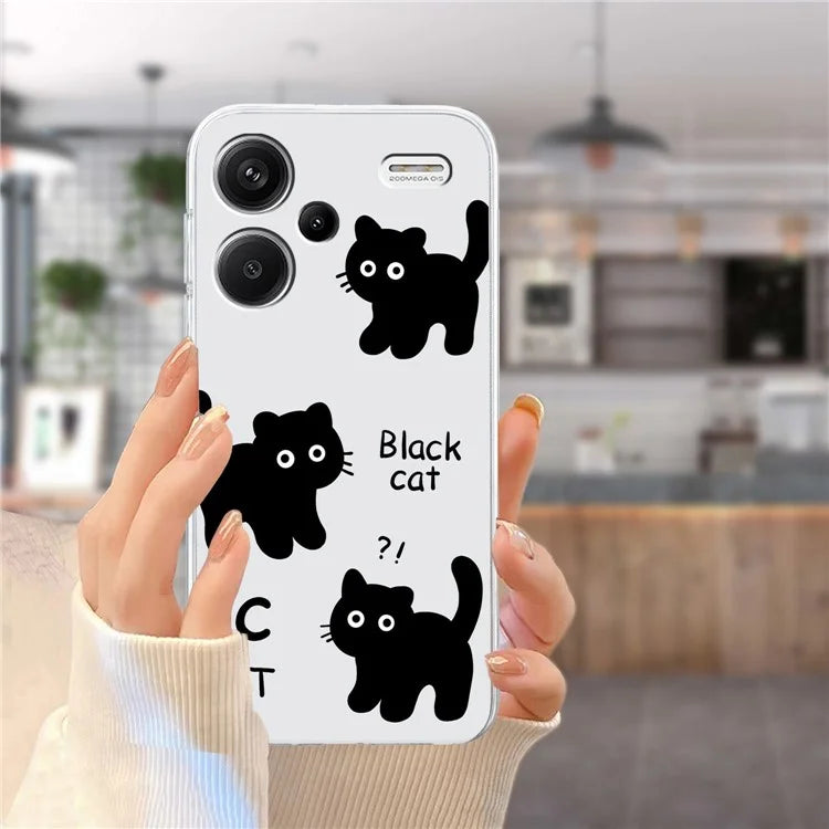 For Xiaomi Redmi Note 13 Pro+ 5G Case Soft TPU Pattern Printing Phone Cover