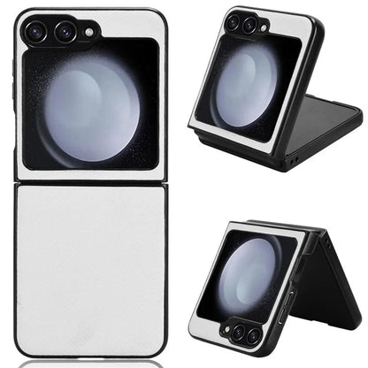 For Samsung Galaxy Z Flip6 5G Case Carbon Fiber Texture PU+PC Drop-Proof Phone Shell