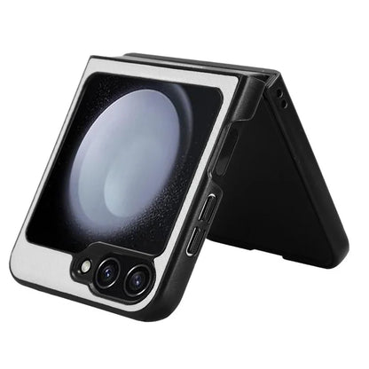 For Samsung Galaxy Z Flip6 5G Case Carbon Fiber Texture PU+PC Drop-Proof Phone Shell