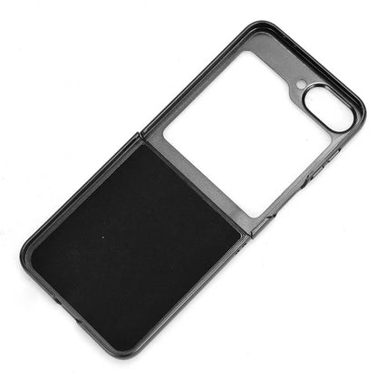 For Samsung Galaxy Z Flip6 5G Case Carbon Fiber Texture PU+PC Drop-Proof Phone Shell