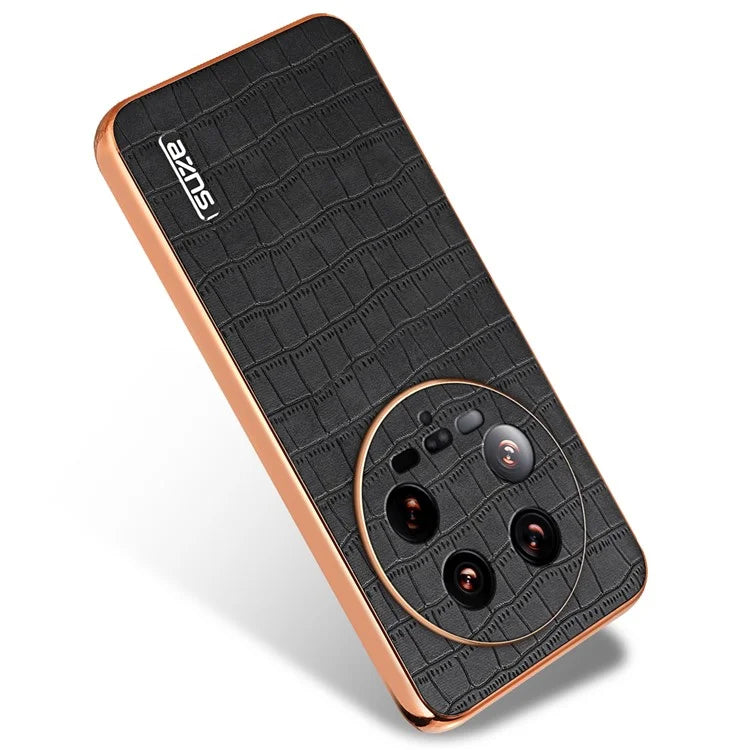 AZNS For Xiaomi 14 Ultra Case Crocodile Pattern Leather Phone Back Cover Classic Fashion