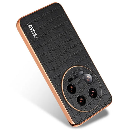 AZNS For Xiaomi 14 Ultra Case Crocodile Pattern Leather Phone Back Cover Classic Fashion