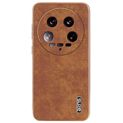 AZNS For Xiaomi 14 Ultra Case Crocodile Pattern Leather Phone Back Cover Classic Fashion