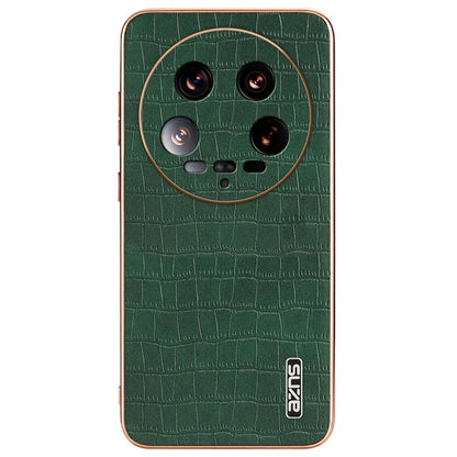 AZNS For Xiaomi 14 Ultra Case Crocodile Pattern Leather Phone Back Cover Classic Fashion