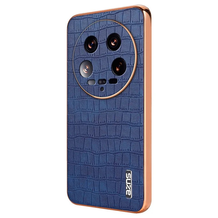 AZNS For Xiaomi 14 Ultra Case Crocodile Pattern Leather Phone Back Cover Classic Fashion