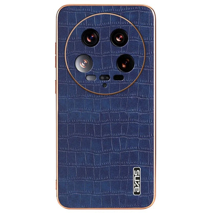 AZNS For Xiaomi 14 Ultra Case Crocodile Pattern Leather Phone Back Cover Classic Fashion