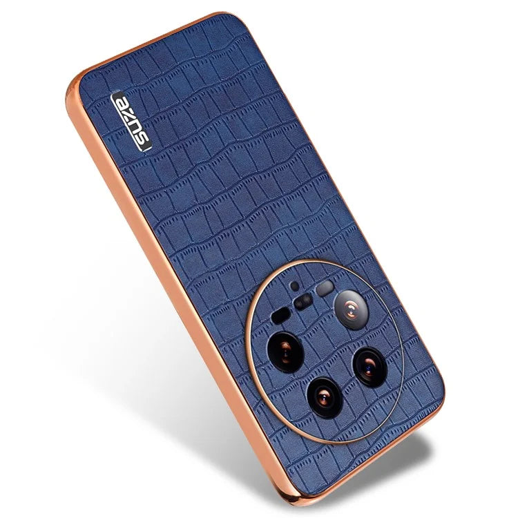 AZNS For Xiaomi 14 Ultra Case Crocodile Pattern Leather Phone Back Cover Classic Fashion