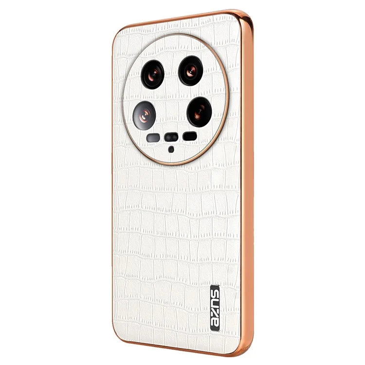 AZNS For Xiaomi 14 Ultra Case Crocodile Pattern Leather Phone Back Cover Classic Fashion