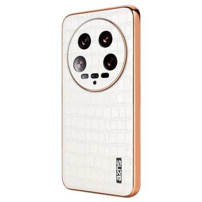 AZNS For Xiaomi 14 Ultra Case Crocodile Pattern Leather Phone Back Cover Classic Fashion