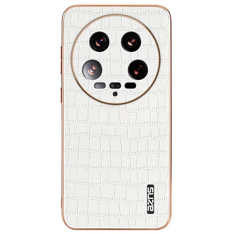 AZNS For Xiaomi 14 Ultra Case Crocodile Pattern Leather Phone Back Cover Classic Fashion