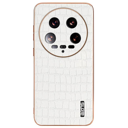 AZNS For Xiaomi 14 Ultra Case Crocodile Pattern Leather Phone Back Cover Classic Fashion