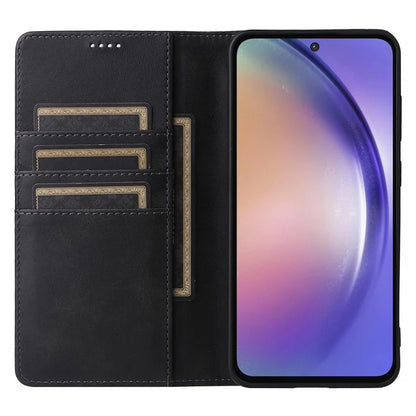 For Samsung Galaxy A55 5G Case RFID Blocking Leather Wallet Cover Magnetic Closing