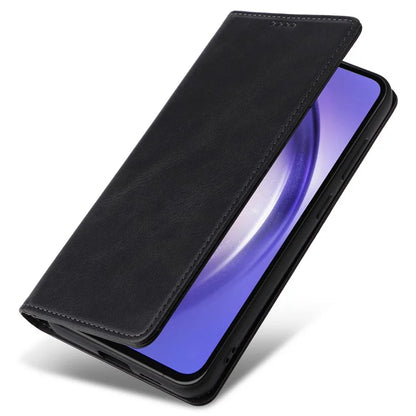 For Samsung Galaxy A55 5G Case RFID Blocking Leather Wallet Cover Magnetic Closing