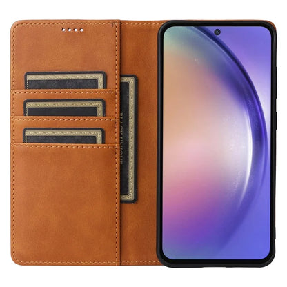 For Samsung Galaxy A55 5G Case RFID Blocking Leather Wallet Cover Magnetic Closing