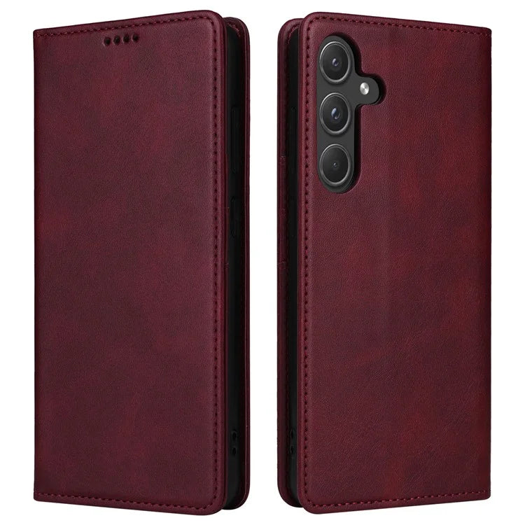 For Samsung Galaxy A55 5G Case RFID Blocking Leather Wallet Cover Magnetic Closing