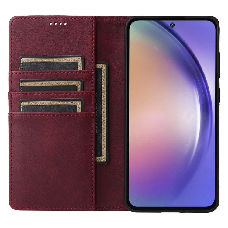For Samsung Galaxy A55 5G Case RFID Blocking Leather Wallet Cover Magnetic Closing