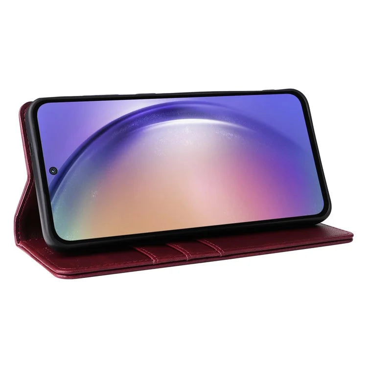 For Samsung Galaxy A55 5G Case RFID Blocking Leather Wallet Cover Magnetic Closing