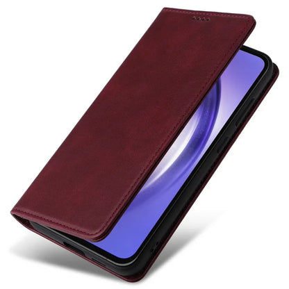 For Samsung Galaxy A55 5G Case RFID Blocking Leather Wallet Cover Magnetic Closing