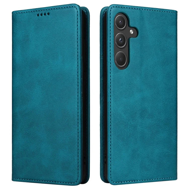 For Samsung Galaxy A55 5G Case RFID Blocking Leather Wallet Cover Magnetic Closing