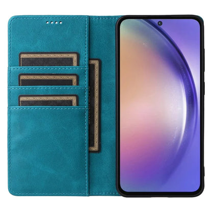 For Samsung Galaxy A55 5G Case RFID Blocking Leather Wallet Cover Magnetic Closing