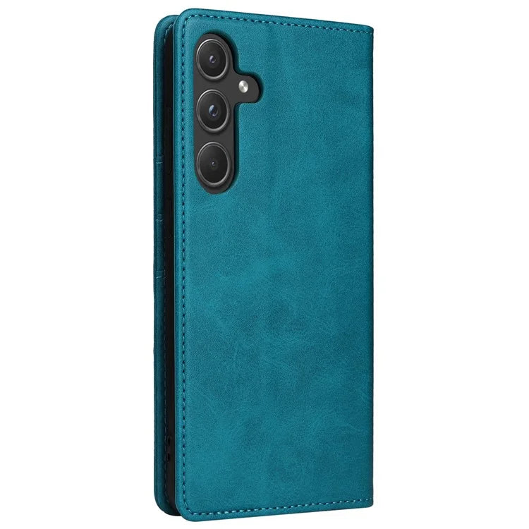 For Samsung Galaxy A55 5G Case RFID Blocking Leather Wallet Cover Magnetic Closing