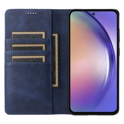 For Samsung Galaxy A55 5G Case RFID Blocking Leather Wallet Cover Magnetic Closing