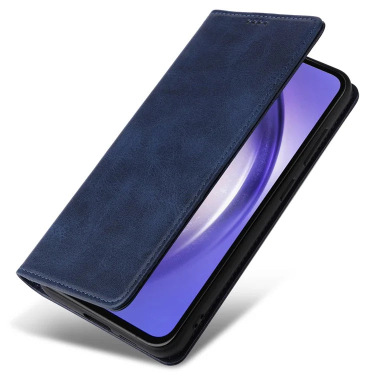 For Samsung Galaxy A55 5G Case RFID Blocking Leather Wallet Cover Magnetic Closing