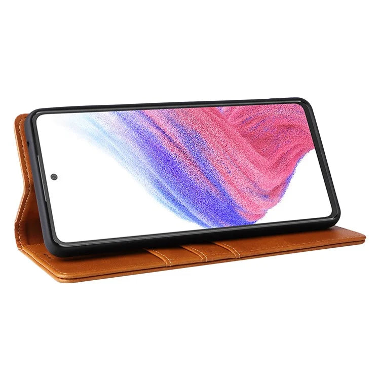 For Samsung Galaxy A53 5G Case PU Leather RFID Blocking Phone Cover Magnetic Closing