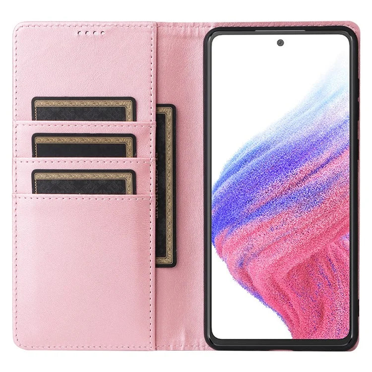 For Samsung Galaxy A53 5G Case PU Leather RFID Blocking Phone Cover Magnetic Closing